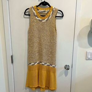 Yellow & Grey Knit Dress Size Sm